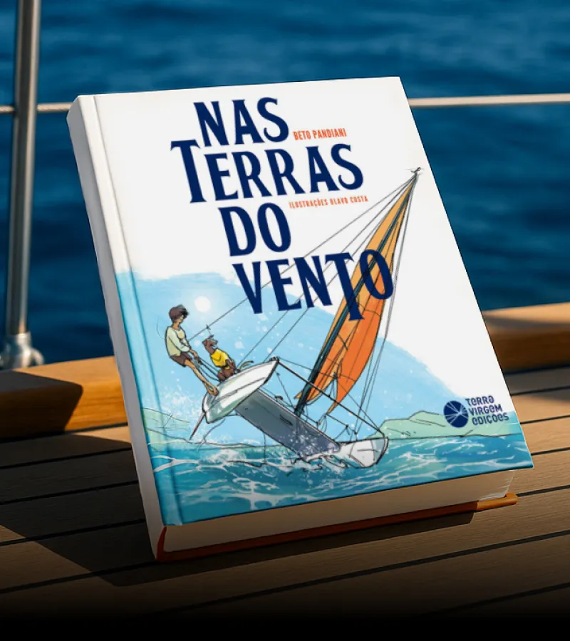 Foto do Beto Pandiani e ele velejando